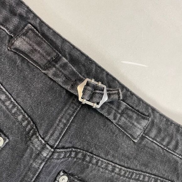 Free People Rugged Aline Denim Jean Skirt Women Size 27 Black - Picture 3 of 6